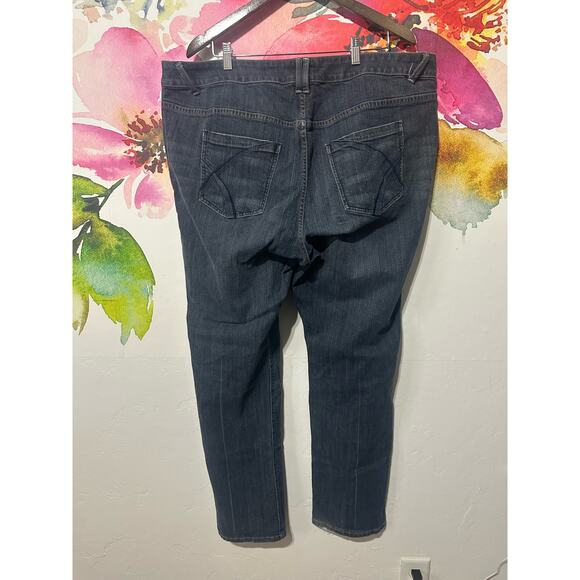 Venezia Womens Red Triangle Plus Size Jeans Stretch Bootcut Size 6 Average - Picture 4 of 6